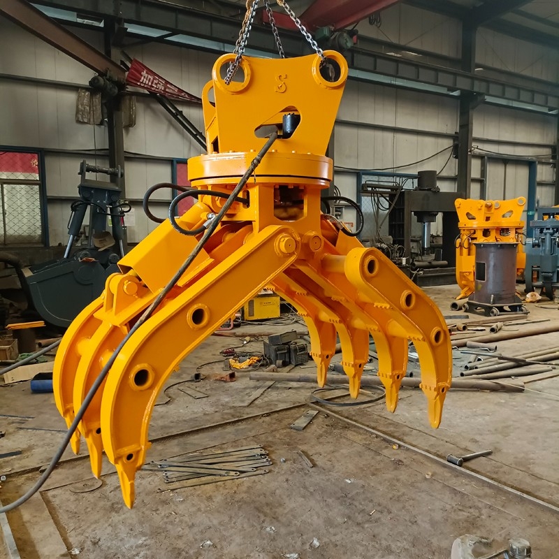挖機(jī)旋轉(zhuǎn)抓鋼機(jī)