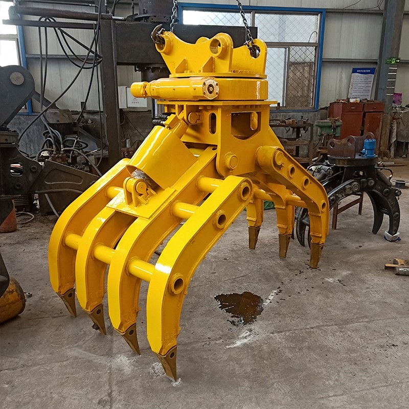 挖機(jī)旋轉(zhuǎn)抓鋼機(jī)