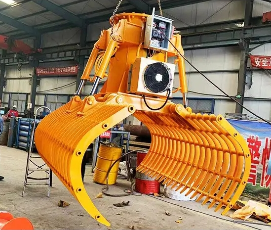 耐磨損草捆草垛抓料機 4瓣5瓣挖機梅花抓 支持定制 三昌機械